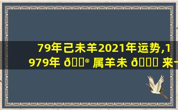 79年己未羊2021年运势,1979年 💮 属羊未 🕊 来十年运势预测